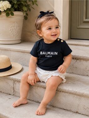 BALMAIN Baby Classic Logo Tee | 12 Months